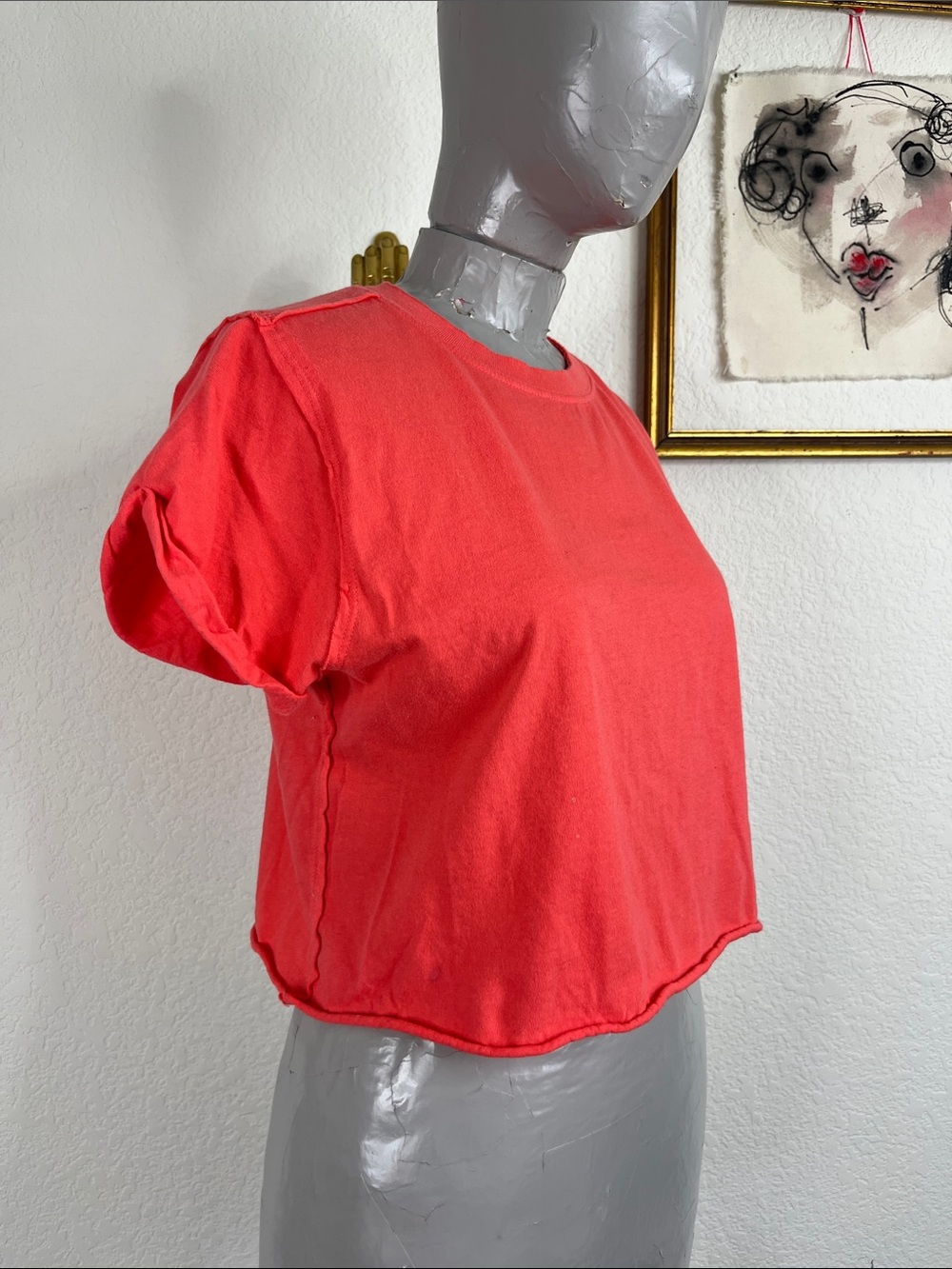 We The Free Everyday Tee by Free People Red Coral - Picture 3 of 7